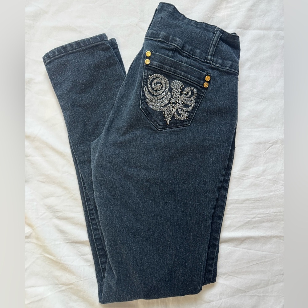 CLASSIC BLUE Women’s Denim Skinny Jeans Dark Wash Size 9